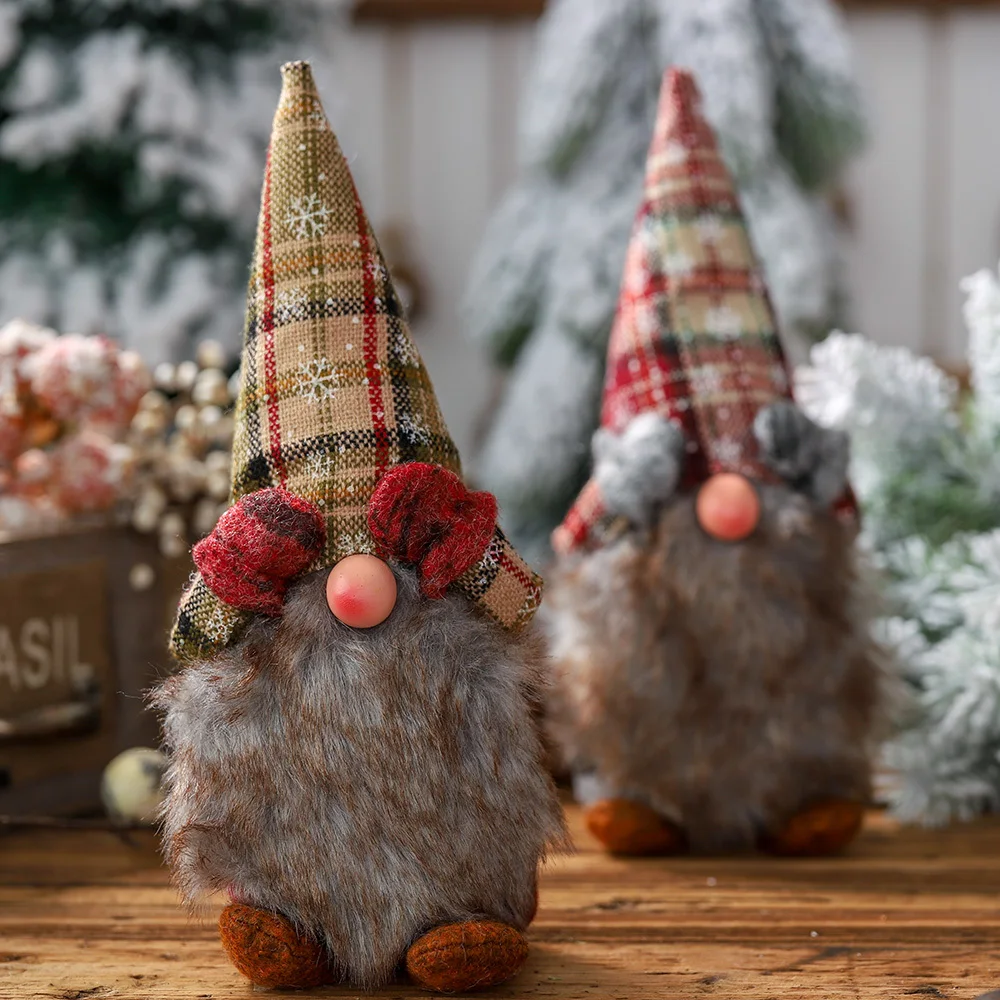 Navidad 2019 новогодние куклы без лица кукла для украшения дома Рождественская