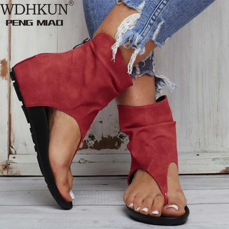 Сандалии женские на плоской подошве босоножки гладиаторы из искусственной кожи