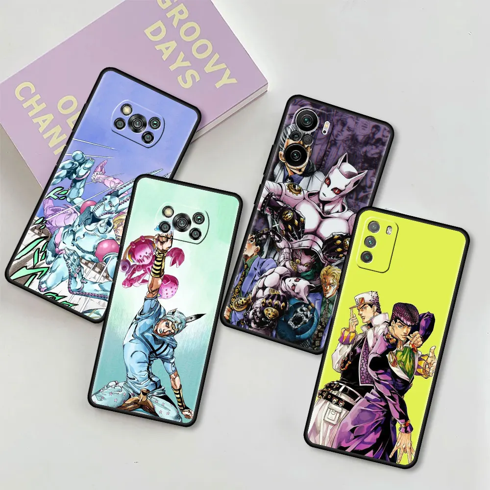 

JoJo Kira And Killer Soft Phone Case For Xiaomi Mi Poco M4 Pro X3 NFC M3 F3 GT F1 X2 11T 11 Note 10 Lite 10T 9T Black Back Cover