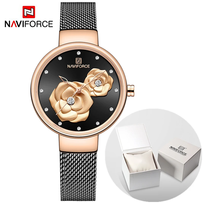 RGBB BOX Топ люксовый бренд NAVIFORCE женские часы модные креативные 3D розовые женские наручные часы повседневные нарядные Часы Relogio Feminino - Цвет: RGBB BOX