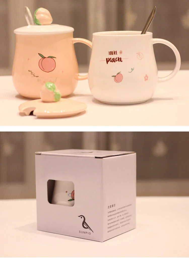 Милый Керамика чашка мультяшная Кружка Творческий Стекло большой Ёмкость кружка