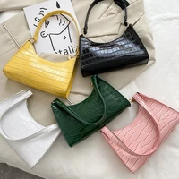 fashion crossbody shopping bag retro 2022 casual women totes shoulder bags female leather solid color chain handbag for women