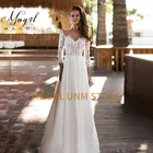 Новинка, простое свадебное платье MNGRL с открытой спиной, без рукавов, дизайнерское шифоновое платье принцессы, индивидуальное изготовление