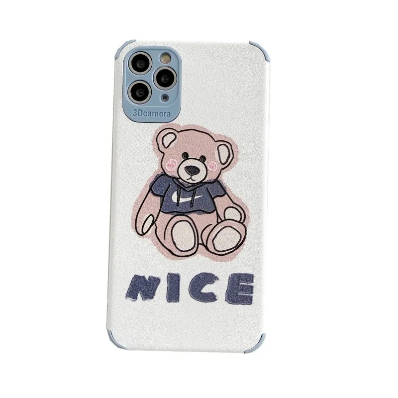 

New Personalized sweater bear mobile phone case for iPhone11 12Pro Max mini X XR XSMax 8 7PluS anti-fall protective back cover
