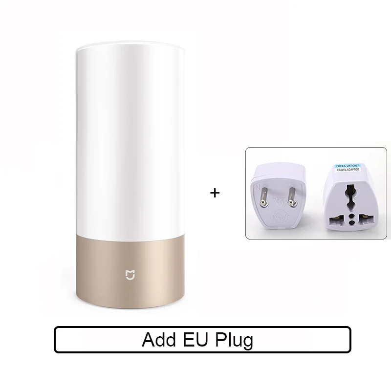 Add EU Plug Xiaomi Mijia прикроватная лампа mijia прикроватная лампа светильник кровать светильник Романтический помощь во сне bluetooth подключение Wi-Fi мягкий светодиодный ночной Светильник - Цвет: Add EU Plug