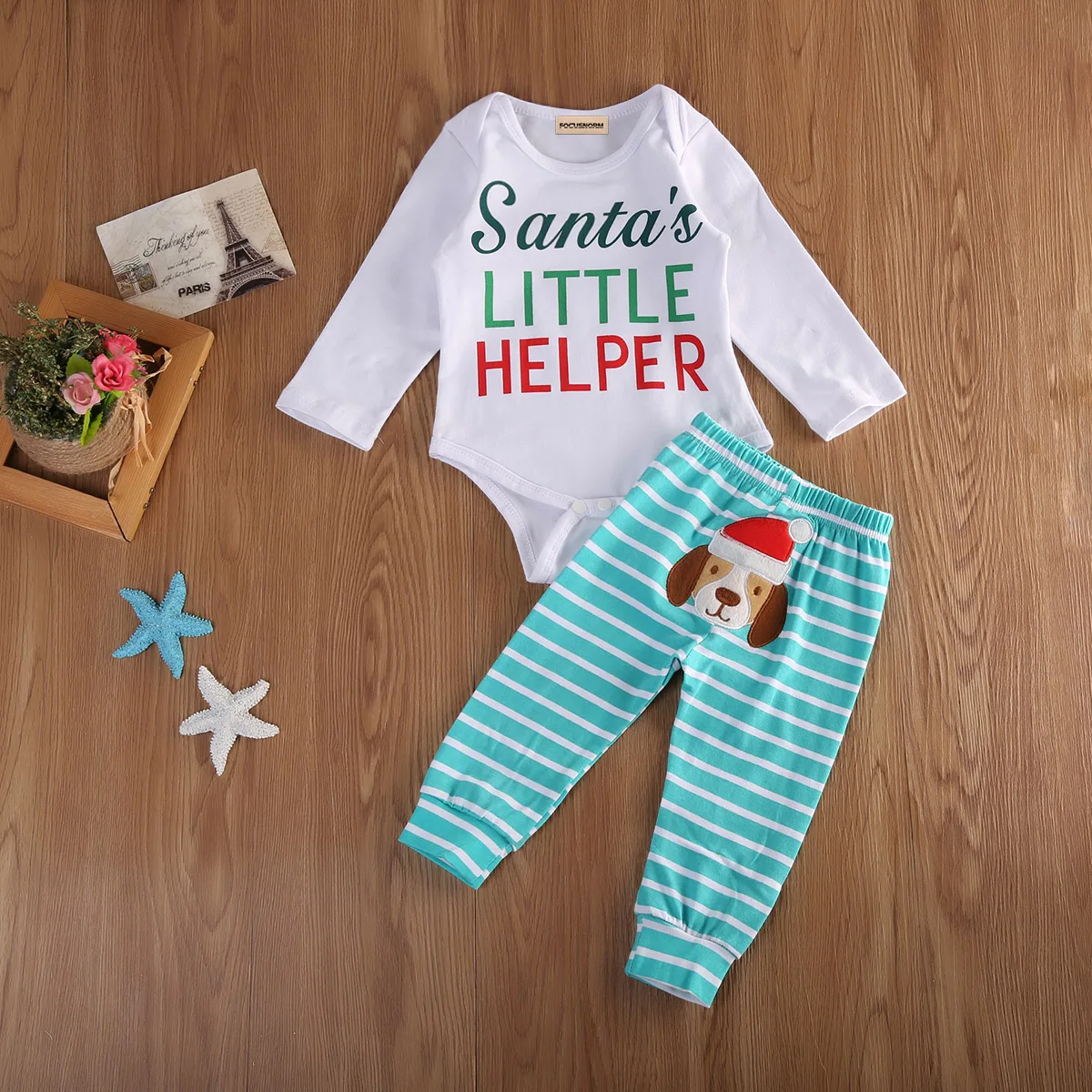 Рождественский комбинезон для младенцев мальчиков девочек с принтом в виде букв