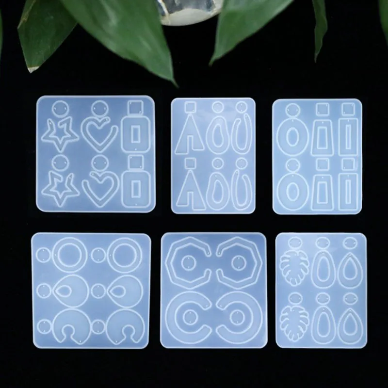 

Crystal Resin Mold Geometric Irregular Earring Necklace Mould Pendant Making Tool DIY Crafts