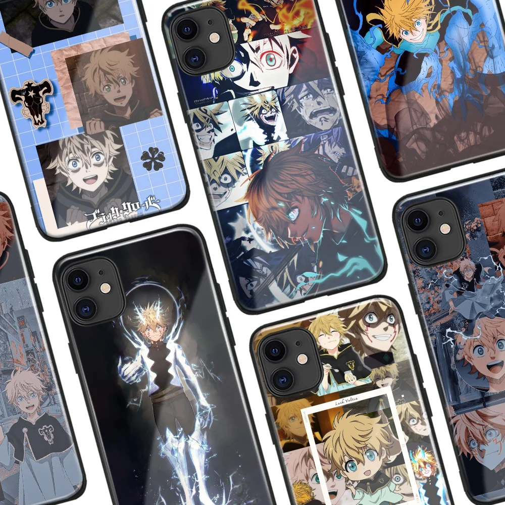 Чехлы для телефонов аниме Luck Voltia с черным клевером для iPhone 11, 12, Mini Pro, XS, Max, 6s, X, XR, 6, 7, 8 Plus, SE, мягкий чехол из ТПУ и стекла