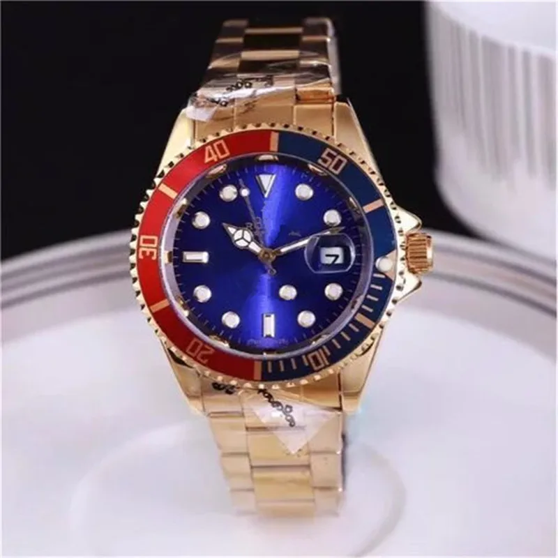 Relojes Hombre часы мужские модные кварцевые часы мужские s часы лучший бренд класса люкс бизнес часы Relogio Masculino Прямая - Цвет: Gold Blue Red