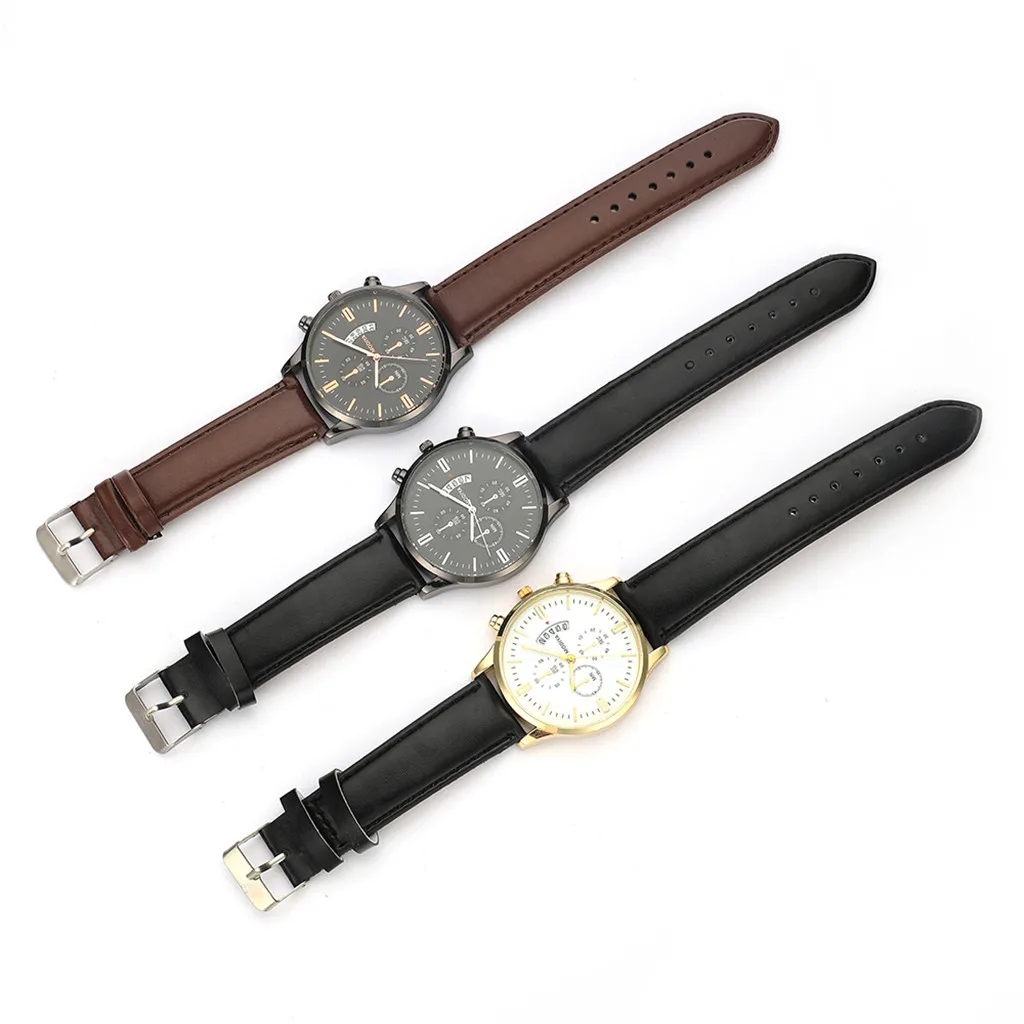 

Men Women Leather Strap Line Analog Quartz Ladies Wrist Watches Fashion Watch Women's Watches Brand Luxury Waterproof Men Watch