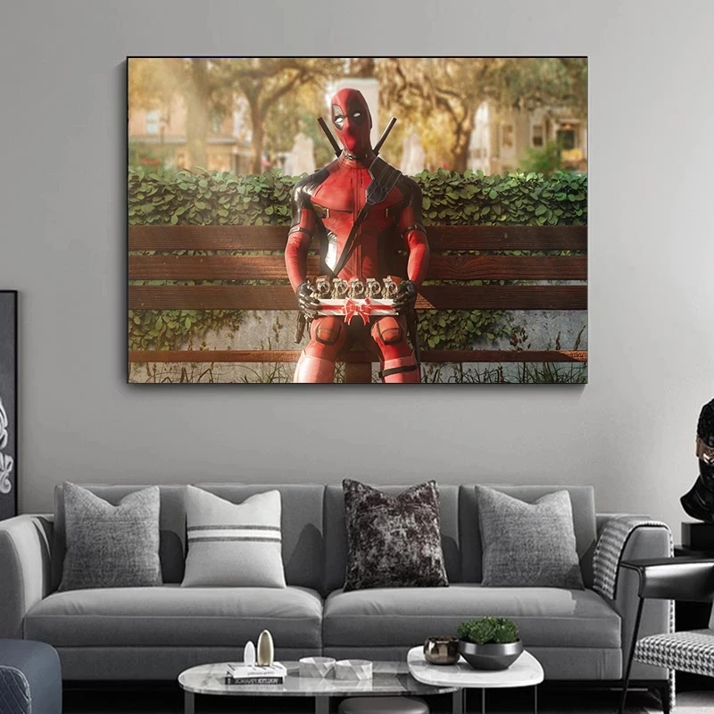

Nordic Style Home Decoration Deadpool Canvas Painting Wall Art Movie Poster Modular Picture No Framework For Bedside Background