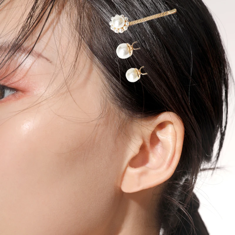 

Chic Imitation Pearl Hair Pins 3pc/set Bridal Bobby Pin Hair Forks For Women Exquisite Barrettes Headpiece Jewelry