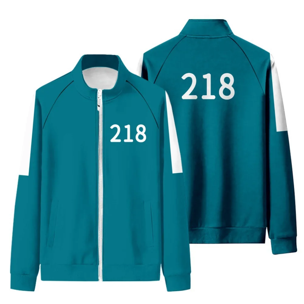 

South Korean Squid Game Coat Li Zhengjae Jacket For Men Sportswear Number 218 456 national tide autumn sweater Round Six