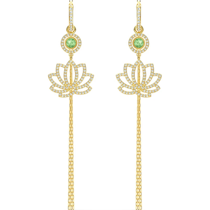 

SWA 2020 Shiny And Charming New Om Lotus Blooming Lotus Earrings, Representing Calmness, Is The Most Unique Gift For Women