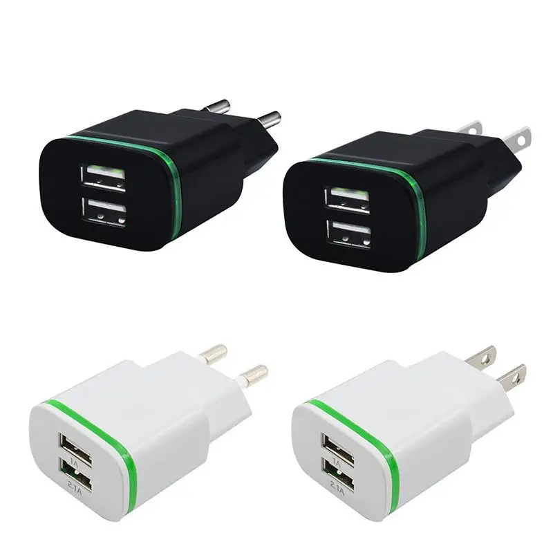 ЕС США штекер Универсальный USB 1A 2.1A 5V зарядное устройство для мобильного телефона