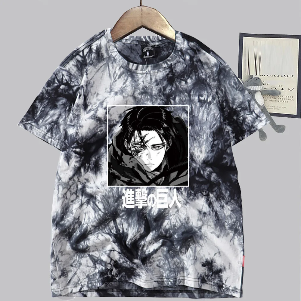 

Attack on Titan Hot Anime T-shirt Fashion Short Sleeve O-neck Casual Tie-dye