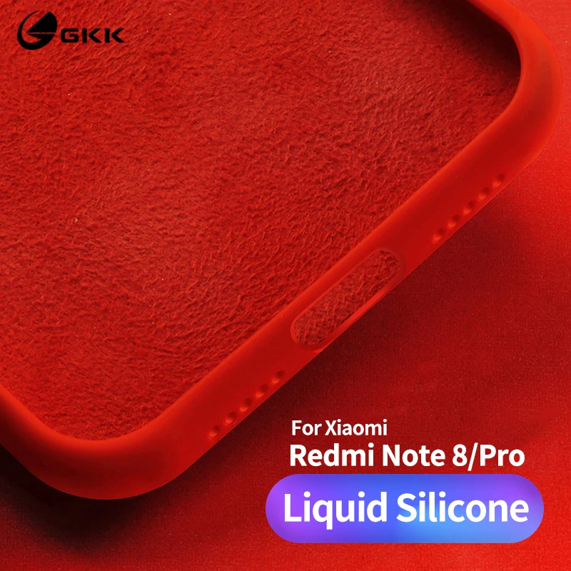Оригинальный чехол GKK для Xiaomi Redmi 8A Note 8 Pro из жидкого силикона мягкий