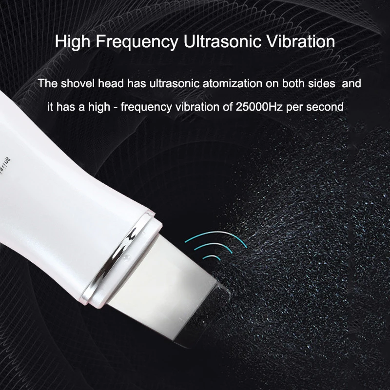 Ультразвуковой скребок для кожи пилинг лопатка ионное средство удаления черных