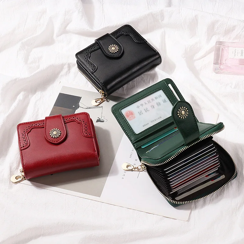 2020 New Lady 100% Guaratee Cowhide Leather Short Style Wallet Vintage Design Genuine Cow Money Bag | Багаж и сумки