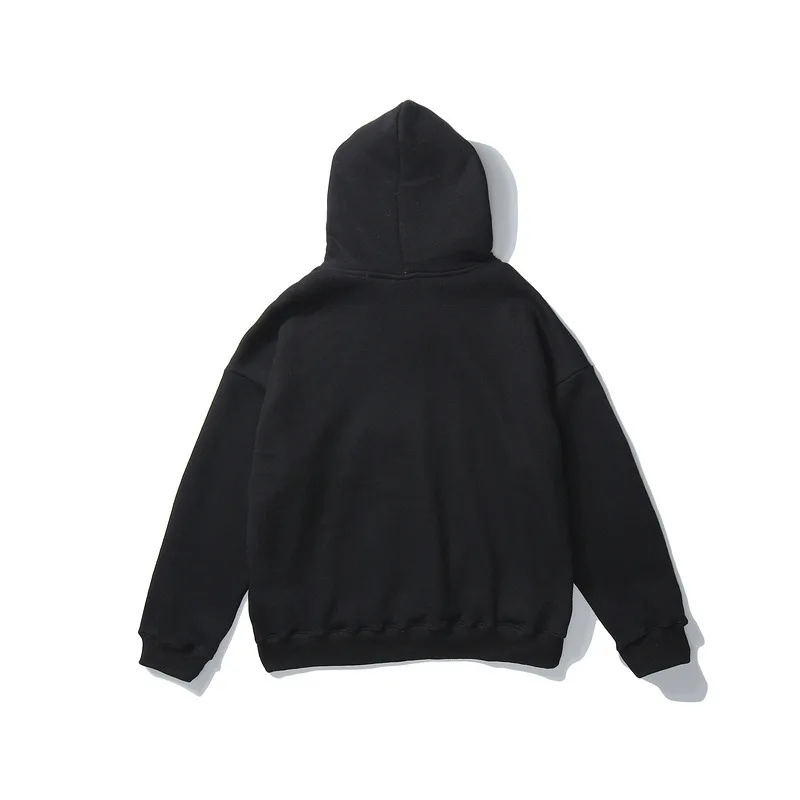 

Hip Hop Harajuku Hoodie Sweatshirt Streetwear Men Bear Pullover Oversized Cotton Loose Autumn Winter Hooded Pullover Black