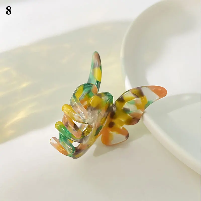 

Acrylic Hair Crab Butterfly Hair Claw Acetate Resin Hairpin Gradient Tie-Dye Colored Barrettes Girls Hair Tool Hoder Accessories