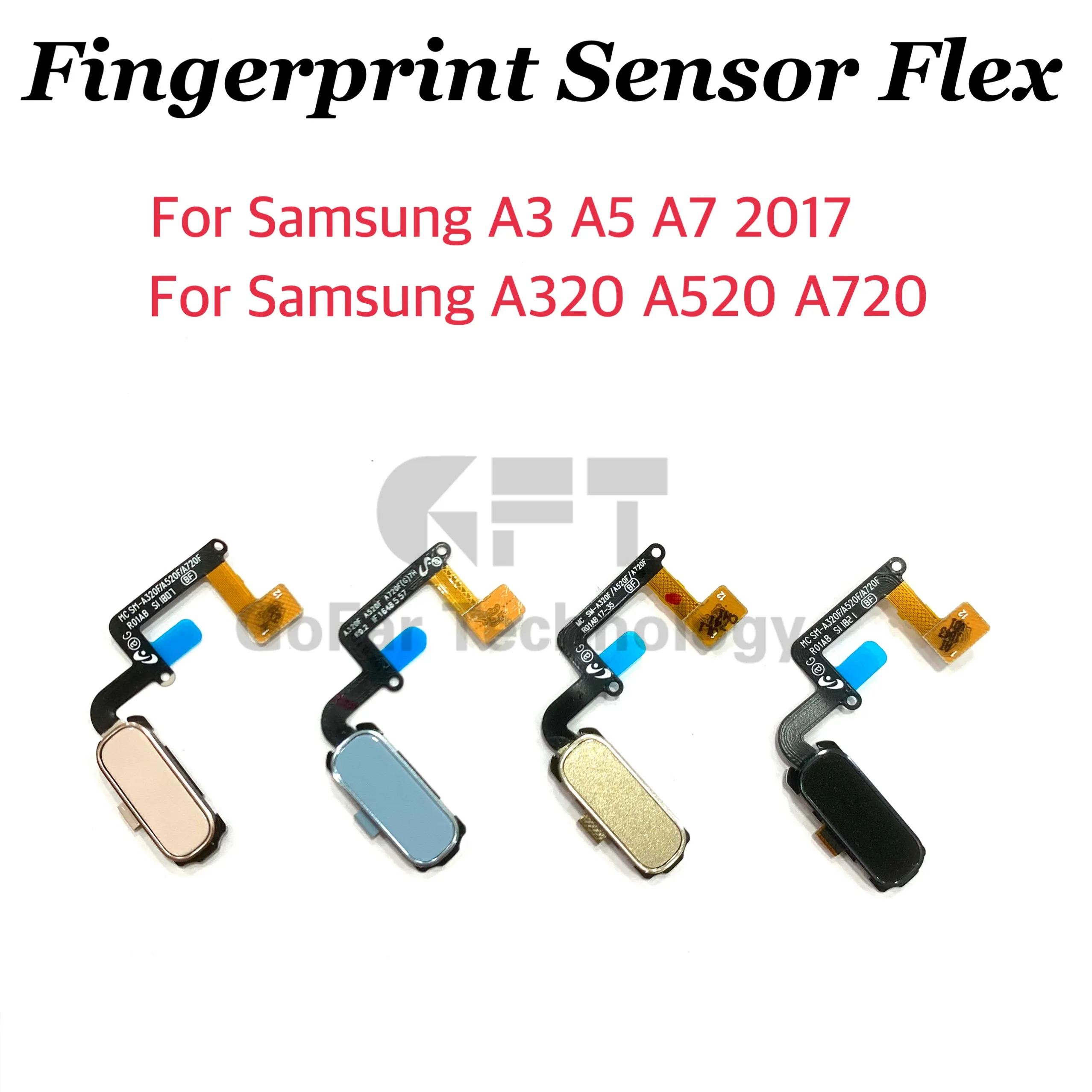 5 шт. для Samsung Galaxy A3 A5 A7 2017 A320 A520 A320F A720F сенсорный датчик отпечатков пальцев Гибкая
