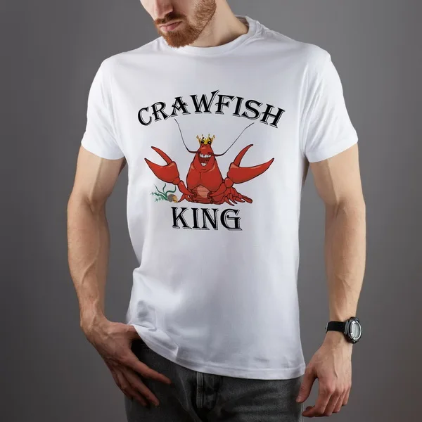 Футболка Crawfish футболка King из кипения вечерние праздничная рубашка с короткими