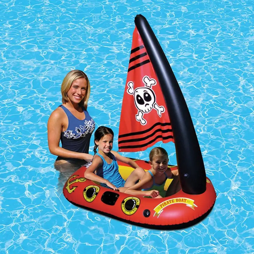 

Swimming Inflatable Floating Pirate Ship Water Toy For Children Kids Air Mattresses Beach Toy Swimming Ring Laps
