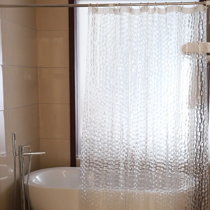 

Curtain Shower Curtains Curtain for Bathroom with Hook Non-Mildew Bathroom Curtain Bathroom Partition Transparent