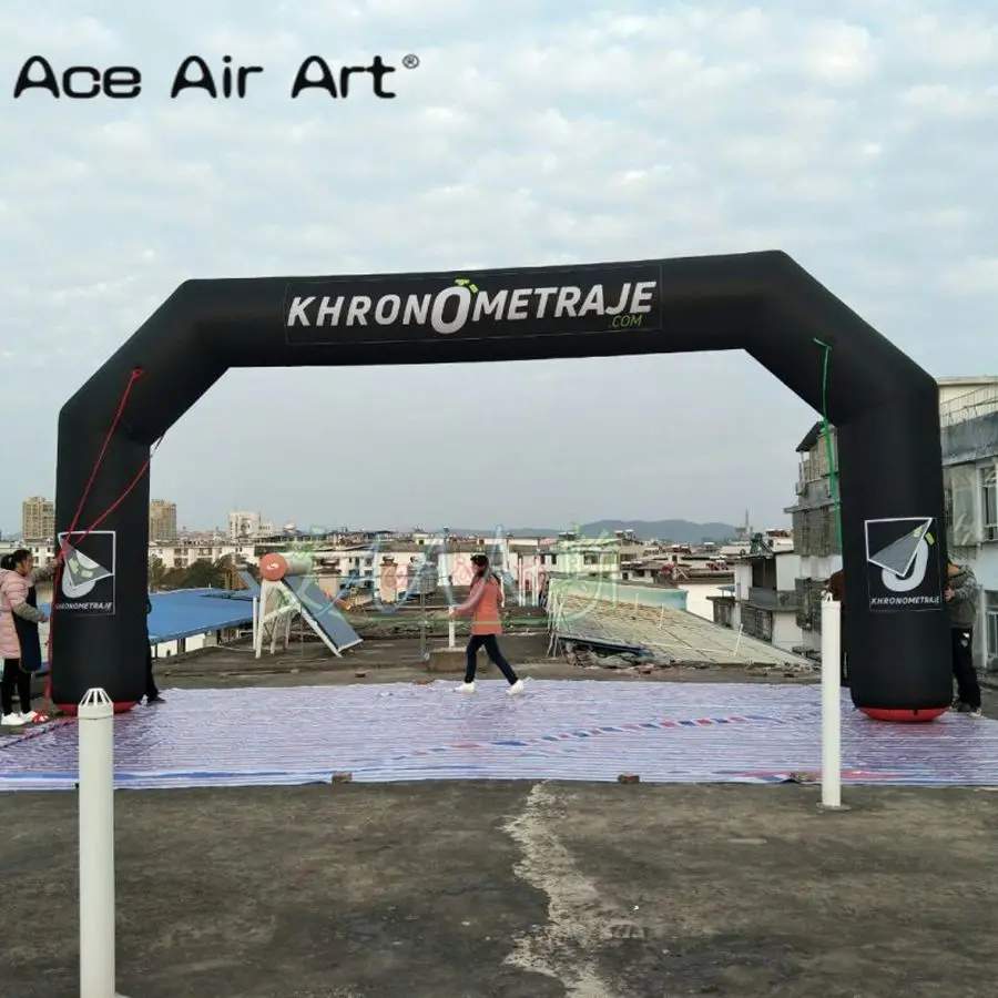 Наружная гигантская черная надувная входная арка с веб-сайтом - Цена: 33607.82