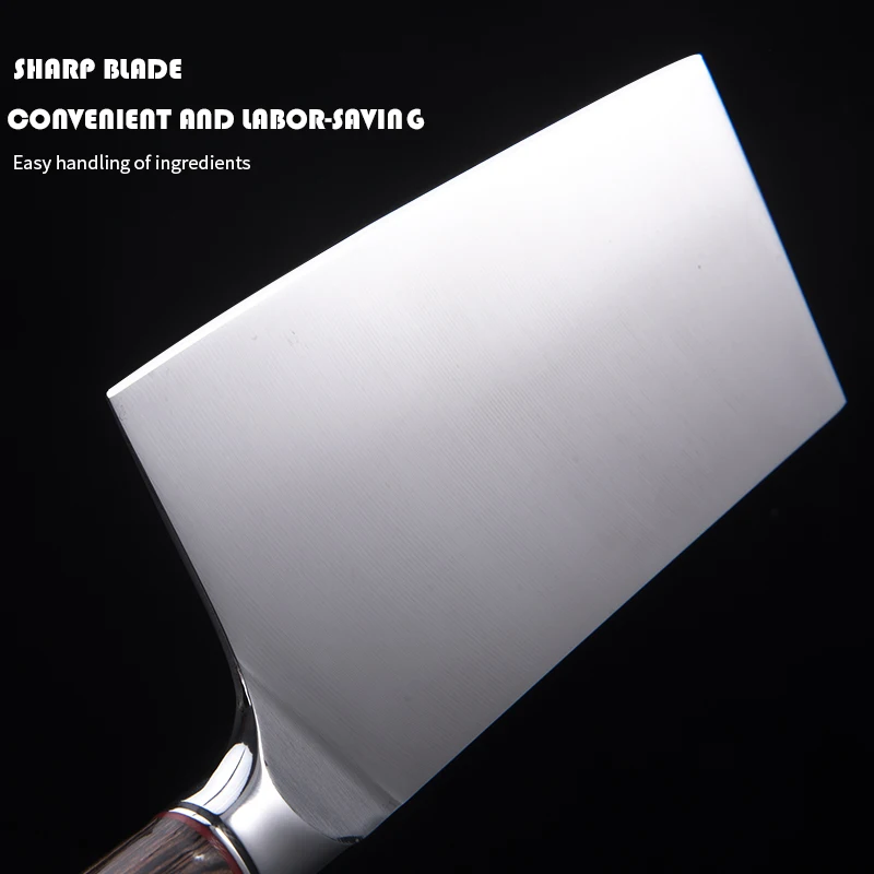 

Kitchen Knife Chinese 8 Inch Cleaver Forged Stainless Steel Set Full Tang Chef Butcher Chopping Meat Slicer Santoku Cocina Faca