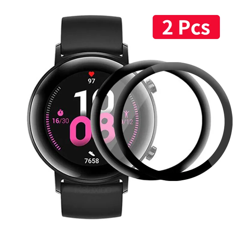 

2 Pcs Full Screen Cover 3D High Definition Smartwatch Protective Film For Huawei GT2/GT2E 42/46mm Watch Screen Protector Cover