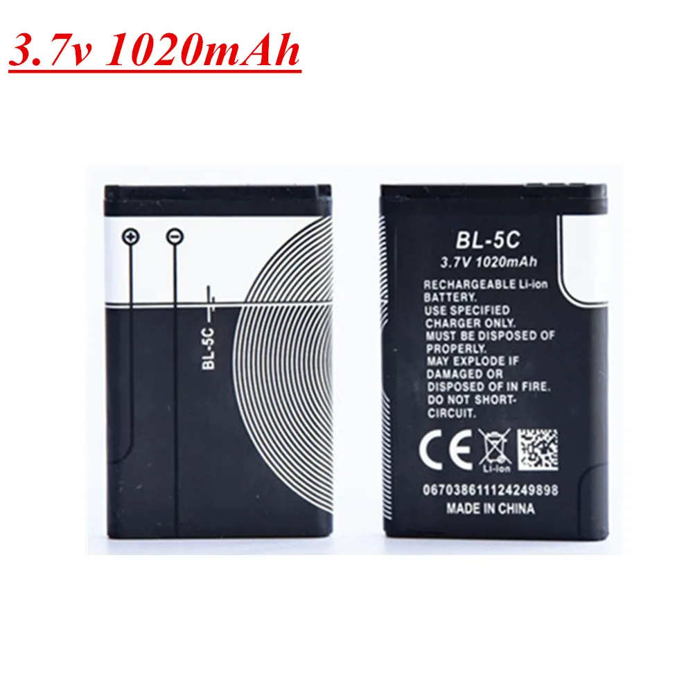3 7 V 1020 мА/ч 1200 Батарея BL 5C для Nokia 6267 6270 6330 6555 6600 6620 6630 1100 1101 1110 1112 1208