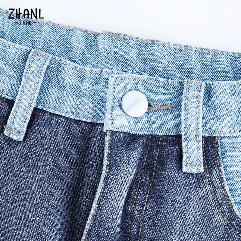 Y2k Patchwork Straight Jeans Women Baggy Denim Pants Blue Jeans Woman High Waist Clothes Wide Leg Vintage Quality Streetwear