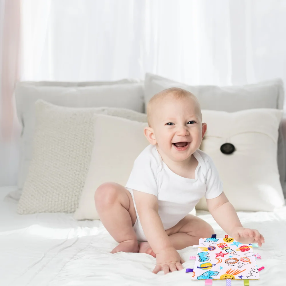 

Baby Colorful Tag Blanket Appease Towel for Newborn Toddlers