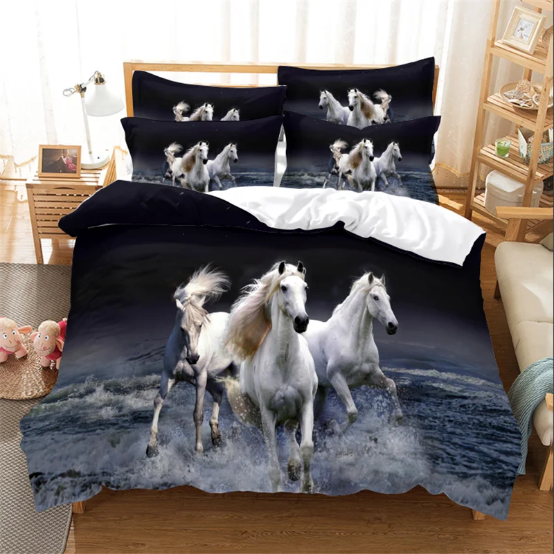 

Fine Horse Bedding Set Duvet Cover Set 3d Bedding Set Fashion Design duvet cover flat sheet pillowcase