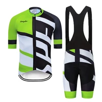 breathable man cycling maillot summer bike mtb bicycle clothing set equipment with cycling jersey and bib shorts with gel pad