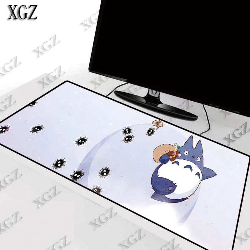 XGZ Anime Totoro Mouse Pad Notbook Computer Large Lock Edge pad Gaming Padmouse Gamer To Keyboard  Mats Table Mat XXL