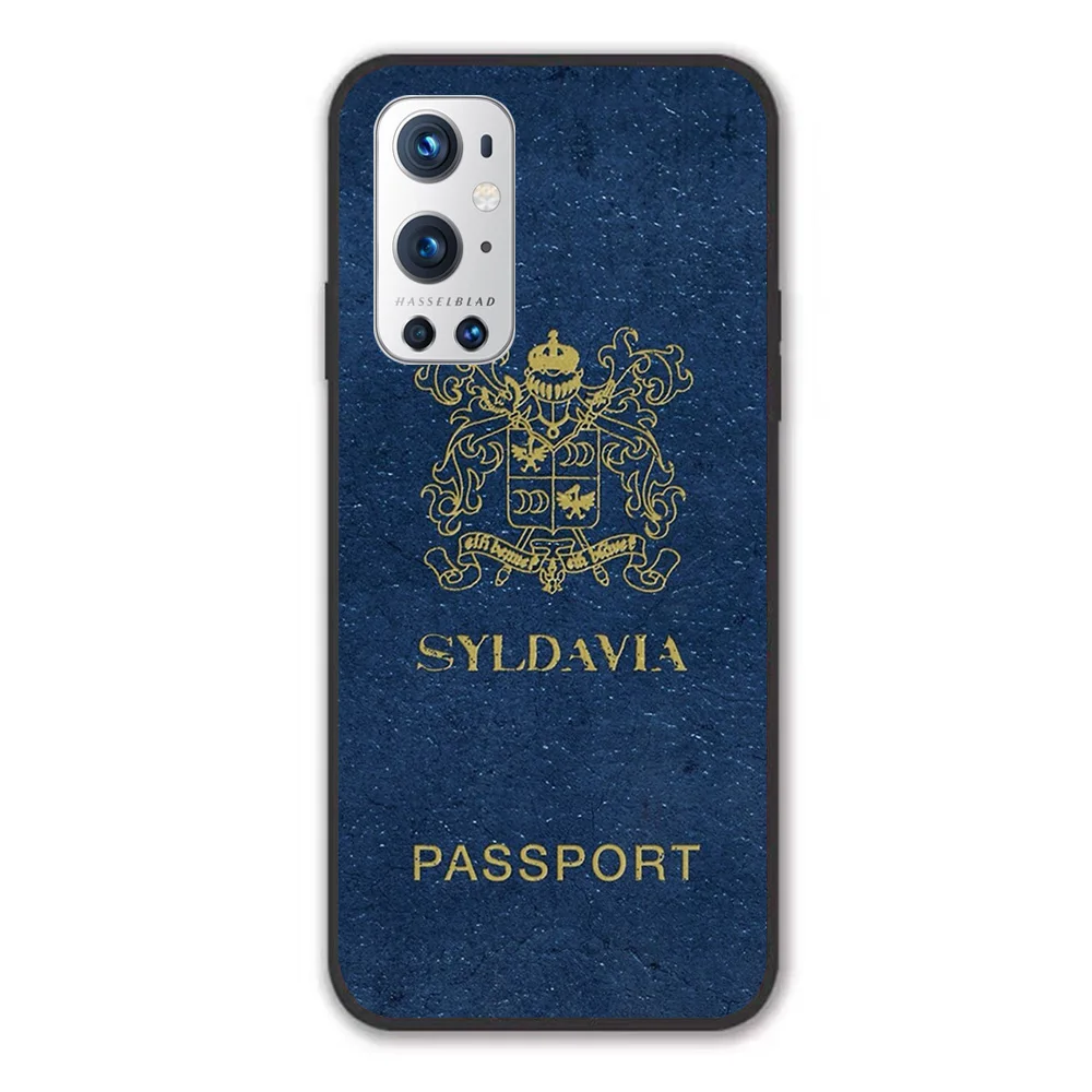 

Syldavian Passport Pattern Phone Case For 1+ Oneplus 7 7T 7Pro 8 8T 8Pro 9 9Pro Case Black TPU Frame Anti-drop