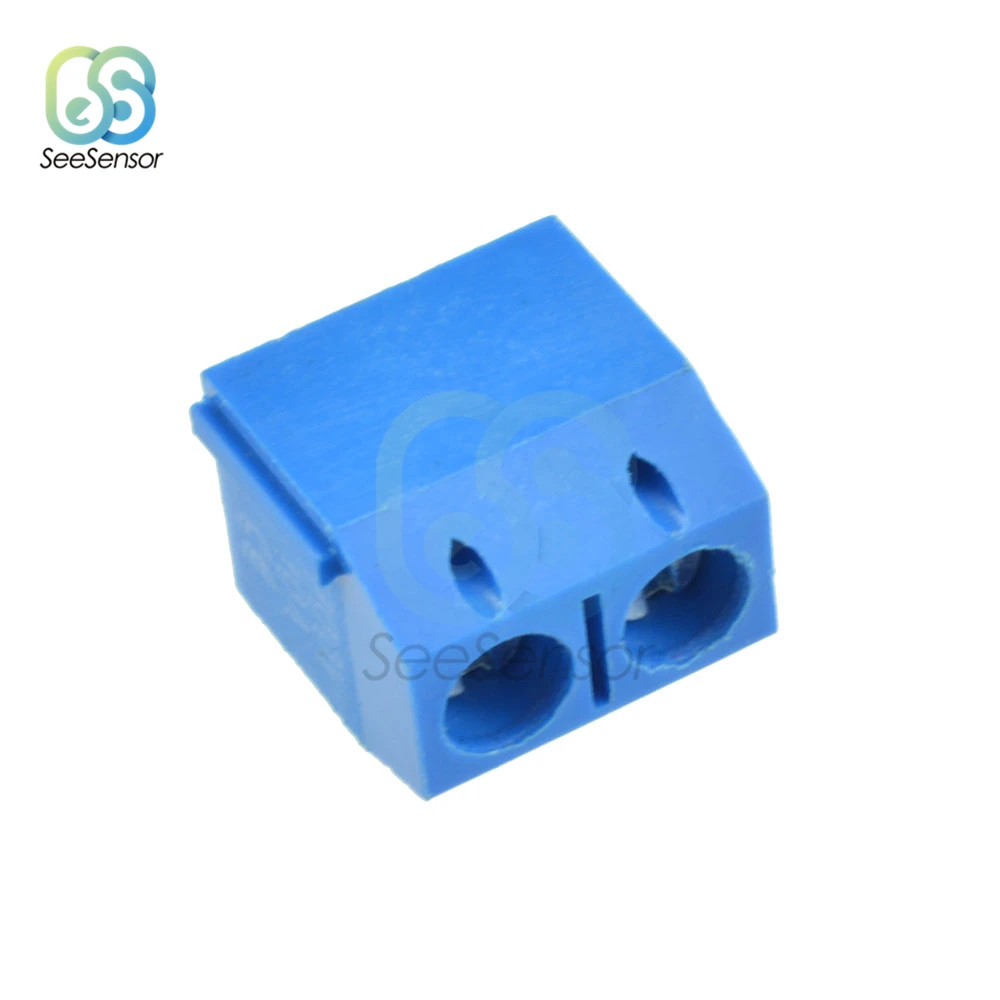 10 шт./лот KF301-2P KF301-3P KF301-5.0-2P KF301 2Pin 3Pin 5,0 мм Прямые булавки винт клеммный блок печатных плат Разъем синий