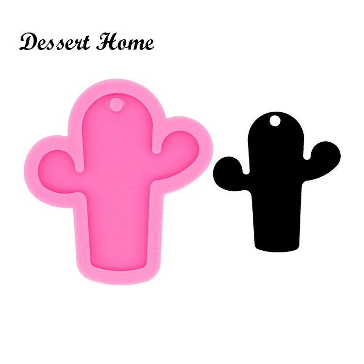 

DY0535 Glossy Resin Cactus Molds, Mold for Keychain ,Silicone Molds DIY Epoxy Jewellery Making, Clay Molds