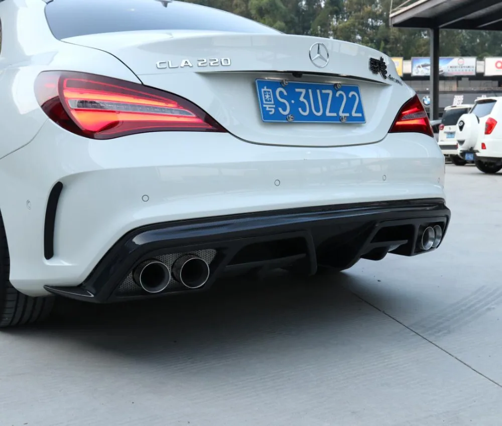 Губа заднего бампера из углеродного волокна автомобильный диффузор для 13 18 Mercedes