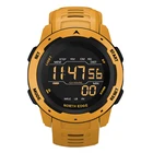 Часы мужские цифровые спортивные с шагомером и будильником, водонепроницаемые электронные, с обратным отсчетом 5 бар, в стиле милитари, желтые