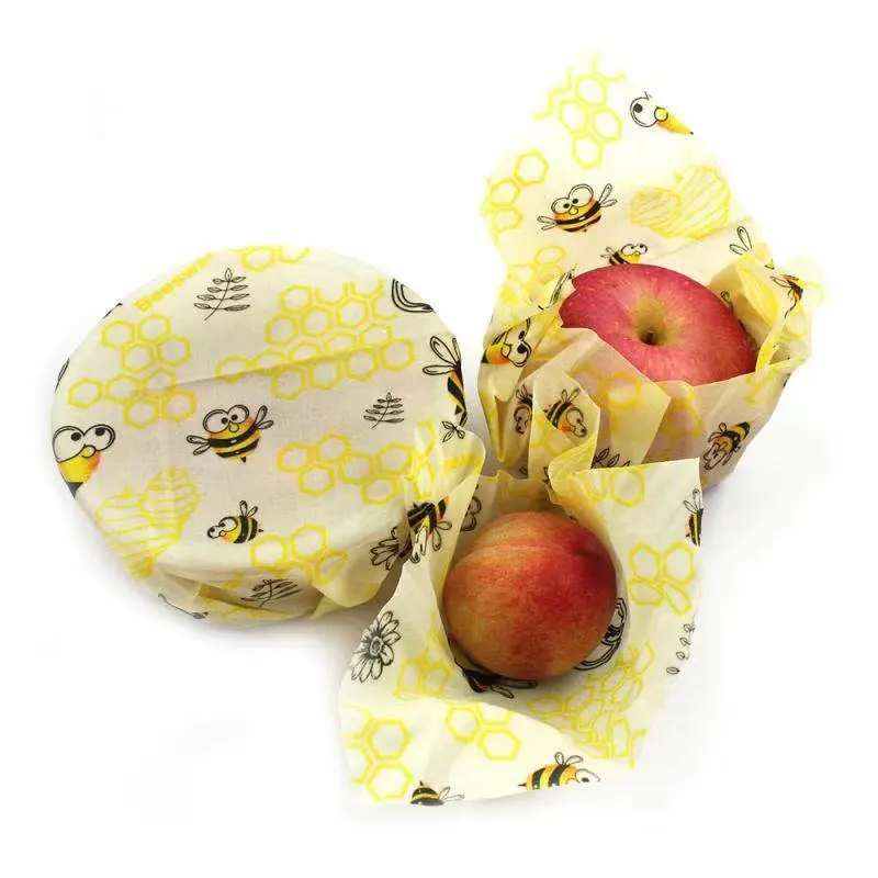 Reusable Food Paper Organic Beeswax Storage Wraps Non-Toxic Cloth For Kitchen Tools # | Дом и сад