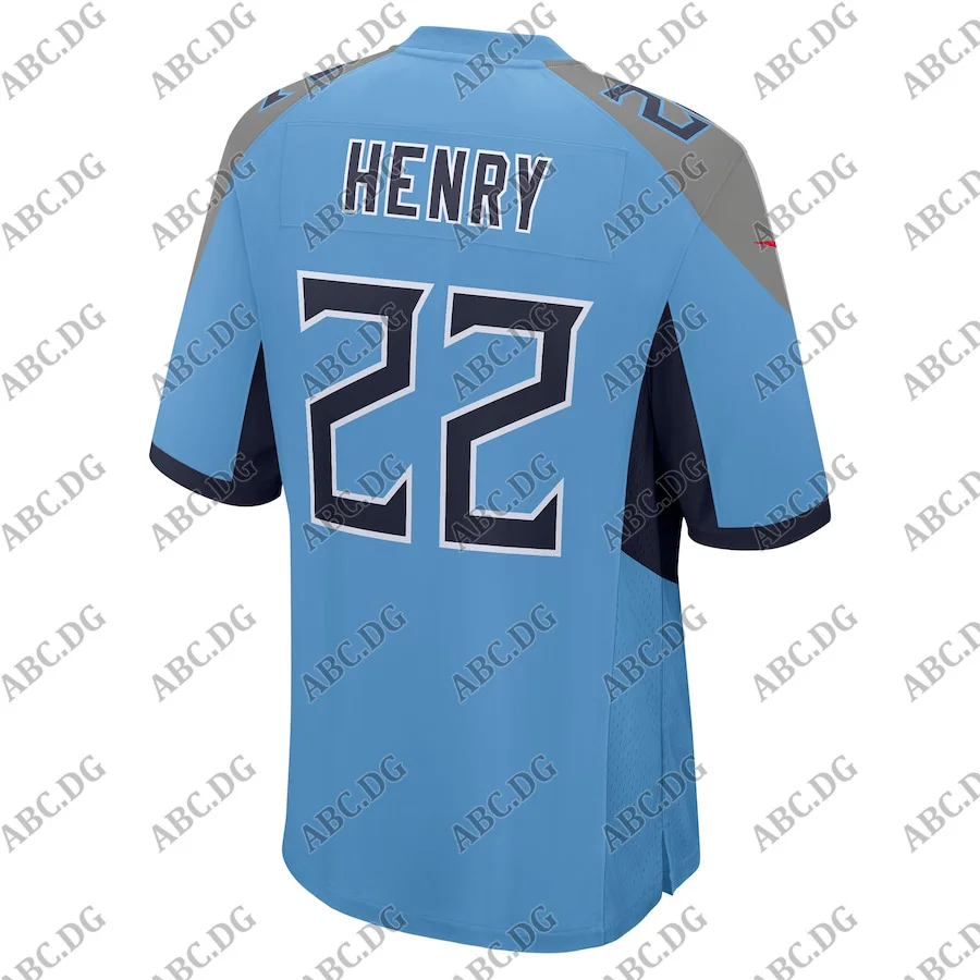 

Men Women Kid Youth Tennessee Derrick Henry Light Blue Player Game Jersey