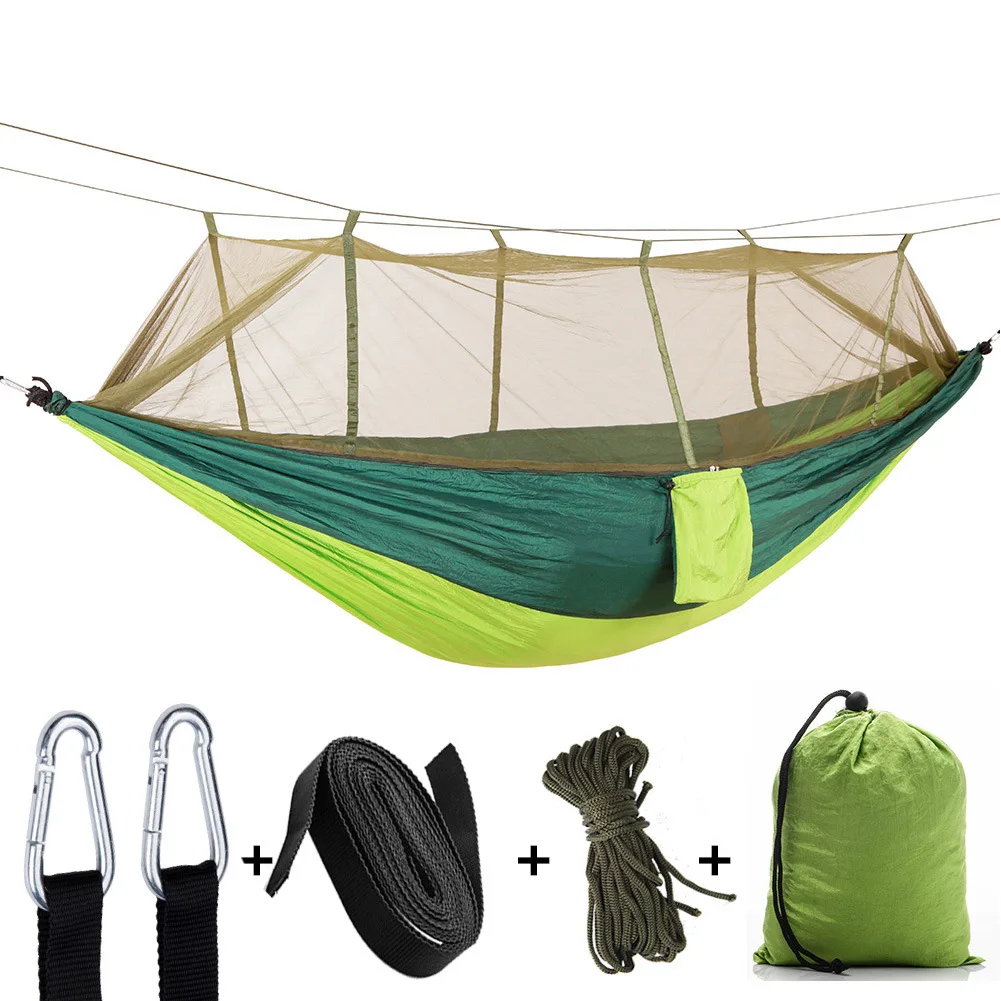 

Outdoor Mosquito Net Hammock Camping with Mosquito Net Ultra-Light Nylon Double Army Green Camping Air Tent Camping Tent