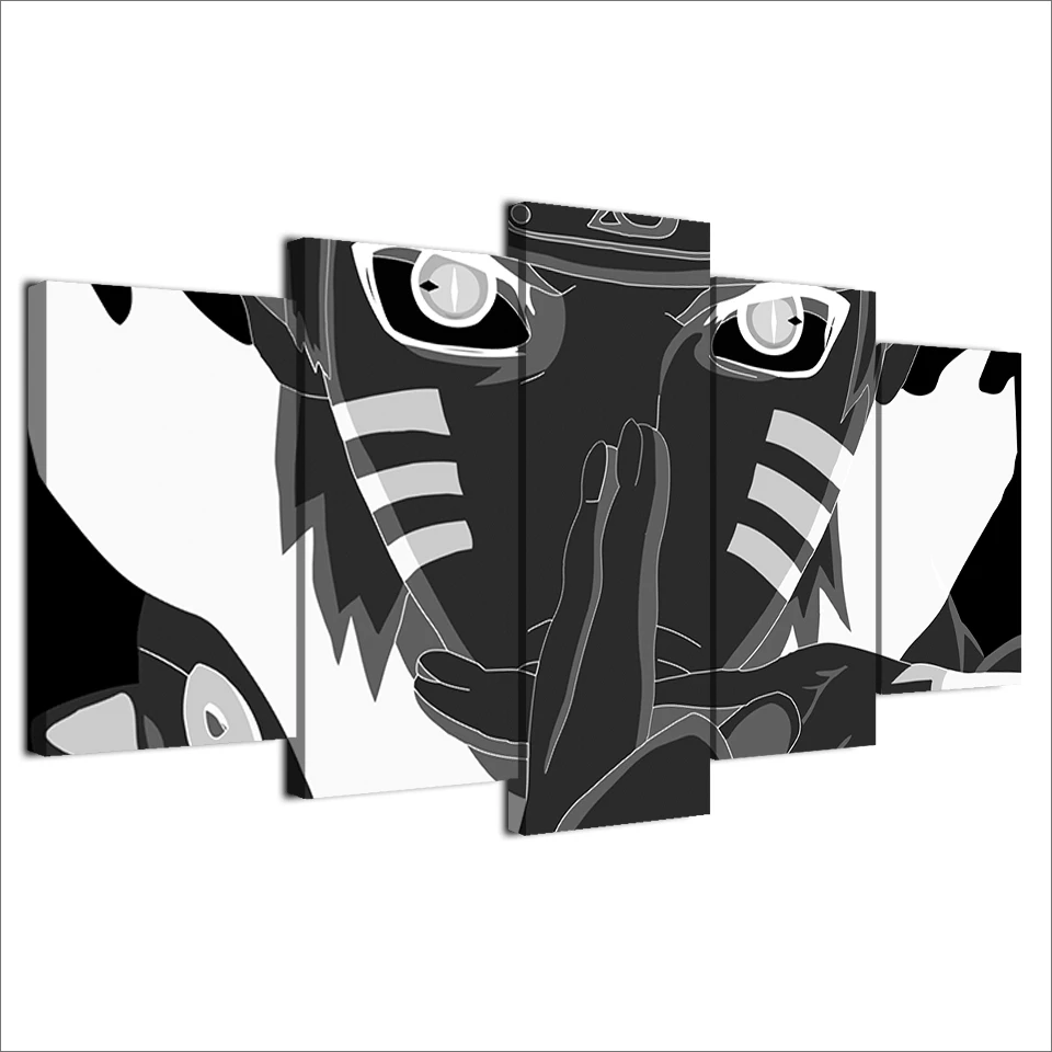 

Modular Art 5 Pieces Anime Character Naruto Poster Canvas HD Printed Home Decor For Living Room Framework