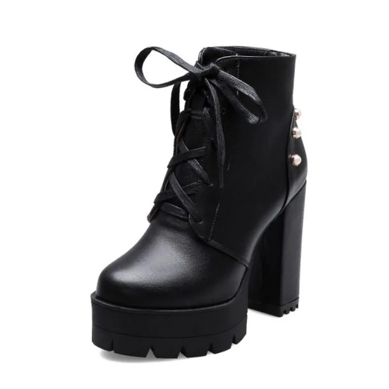 CoolCept/женские ботильоны на высоком каблуке Модная повседневная обувь платформе с