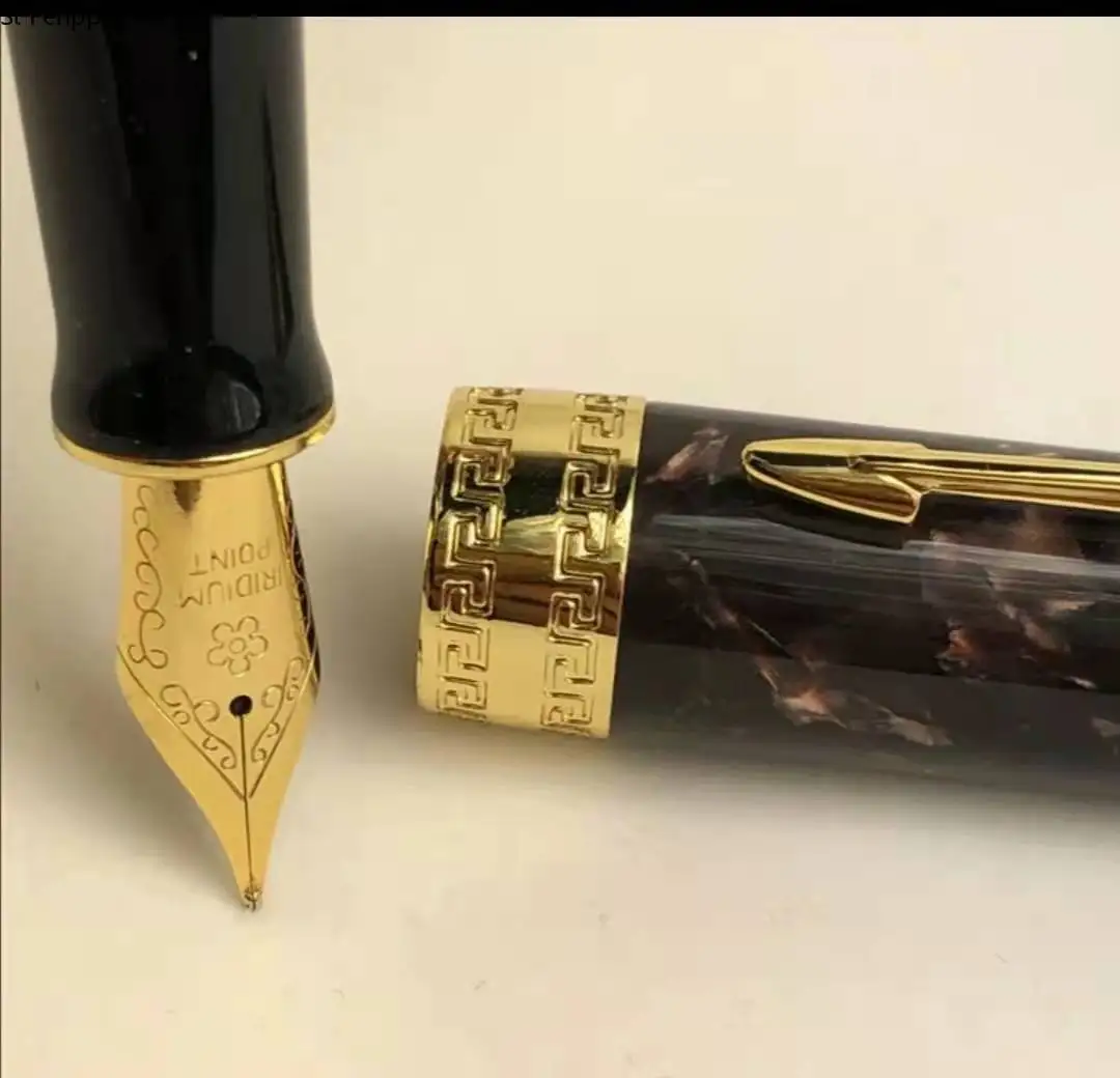 

JD Resin Fountain Pen Ink Pen M Nib Converter Filler Arrow Clip Business Stationery Office School Supplies Writing Pens Gift