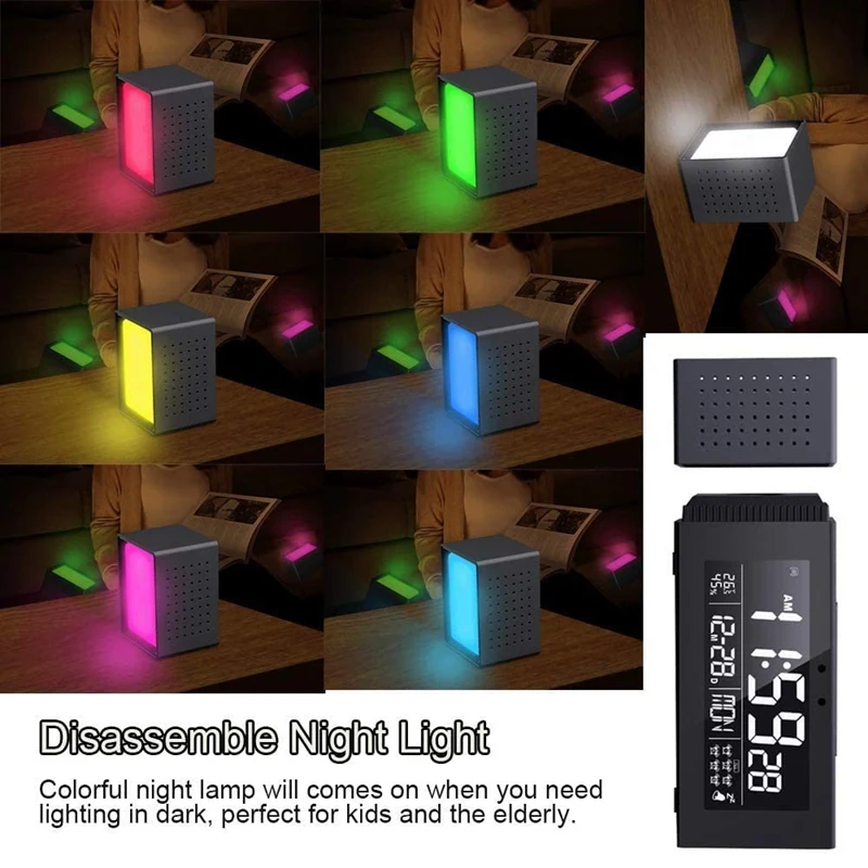 

Digital Alarm Clock Bedside Radio Alarm Clocks with Large LED Display,USB Charging Port,Sleep Timer,FM Radio for Bedroom